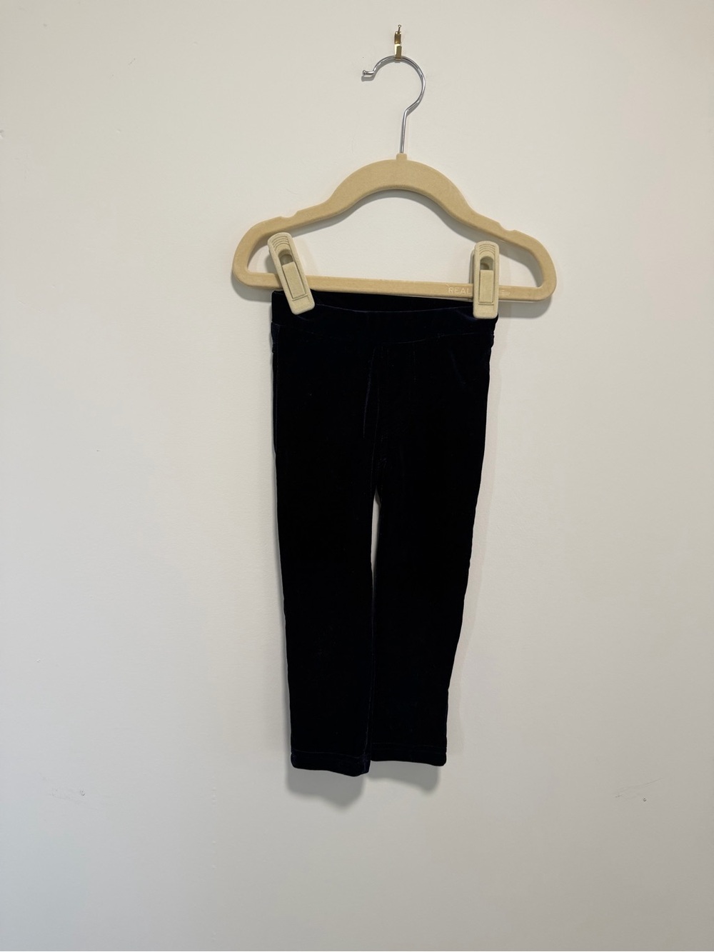 Classic Dark Navy Velvet Leggings - 18MO